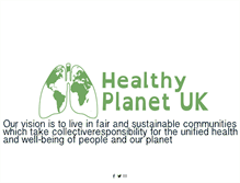 Tablet Screenshot of healthyplanetuk.org